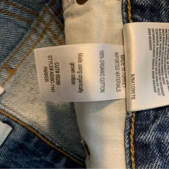 Agolde Parker Cutoff Distressed Denim Shorts - Picture 7 of 8